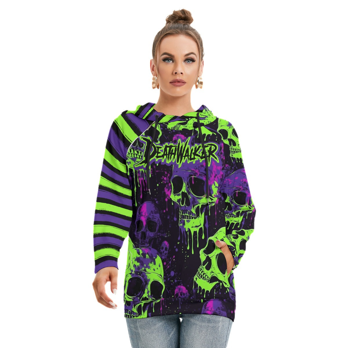 Deathwalker Women's Hoodie With Double Hood