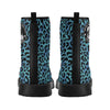 Men's Blue Leopard Combat Boots