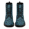 Men's Blue Leopard Combat Boots