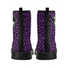 Men's Purple Leopard Combat Boots