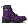 Women's Purple Leopard Combat Boots