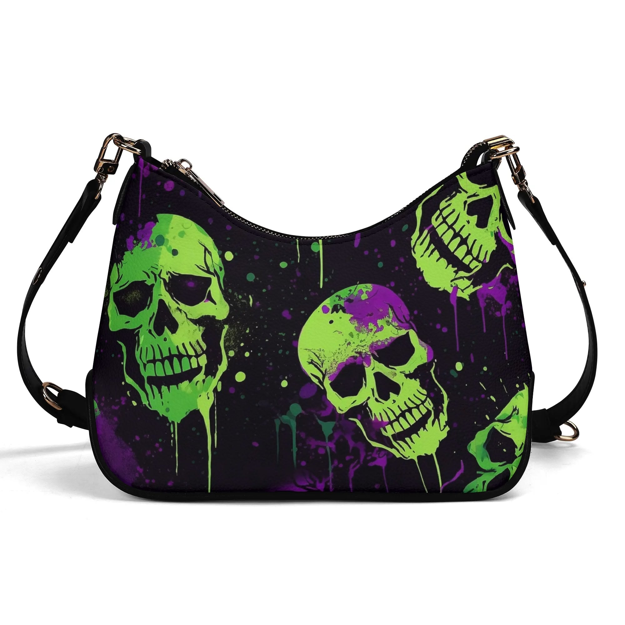 Punkadelic Rot PU Cross-body Bag With Chain Decoration