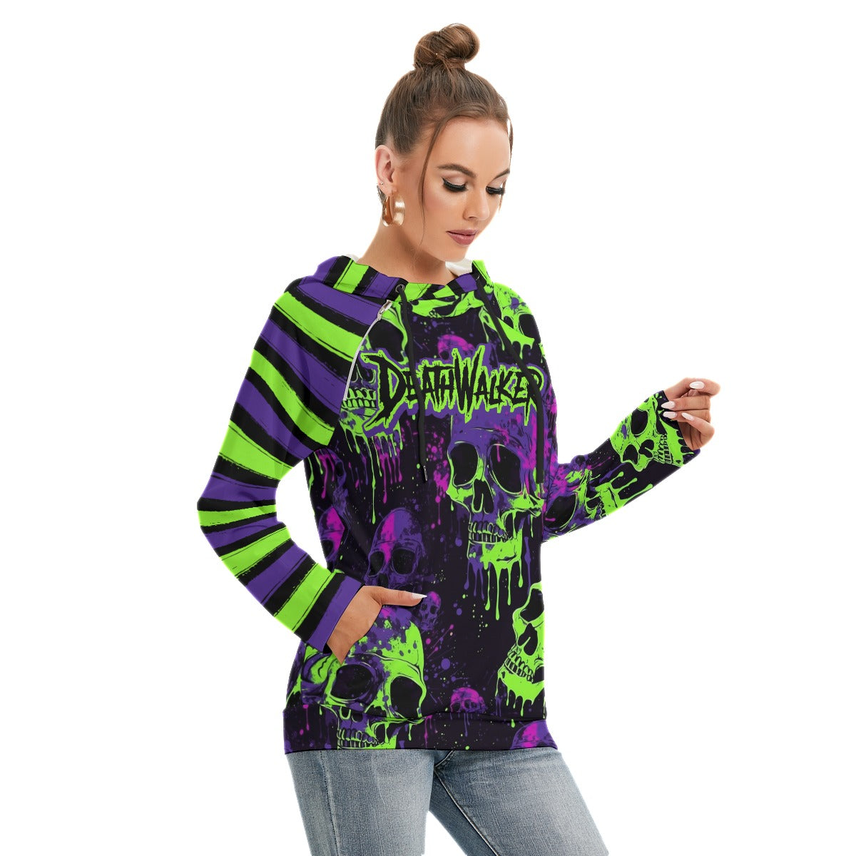 Deathwalker Women's Hoodie With Double Hood