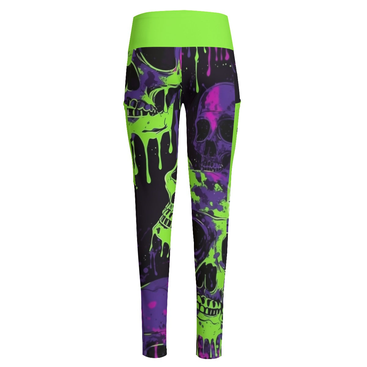 Deathwalker High Waist Leggings With Side Pocket