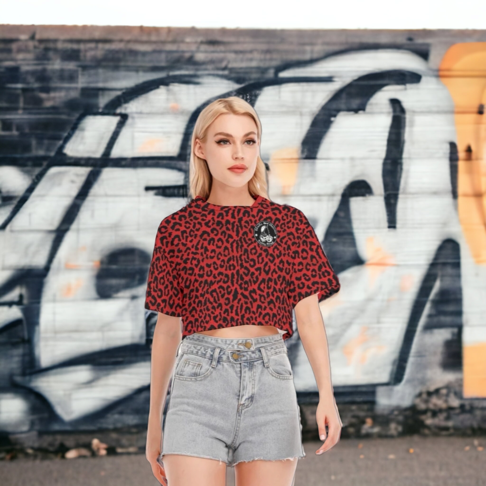 Red Leopard Crop Top