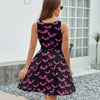 Pink Bats Sleeveless Polka Dress