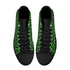 Green Leopard Animal Print Men's Psychobilly High Top Shoes