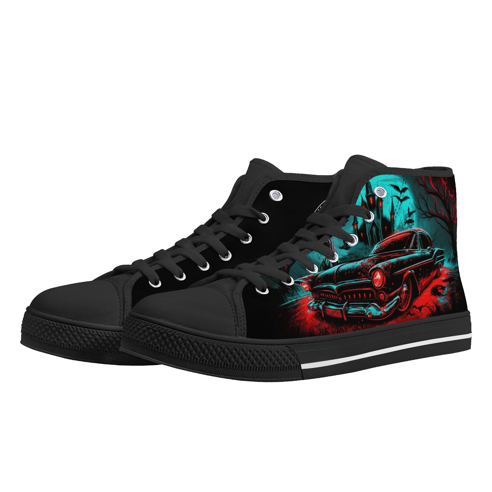 Vampiric Hot Rod Men's Psychobilly High Top Shoes