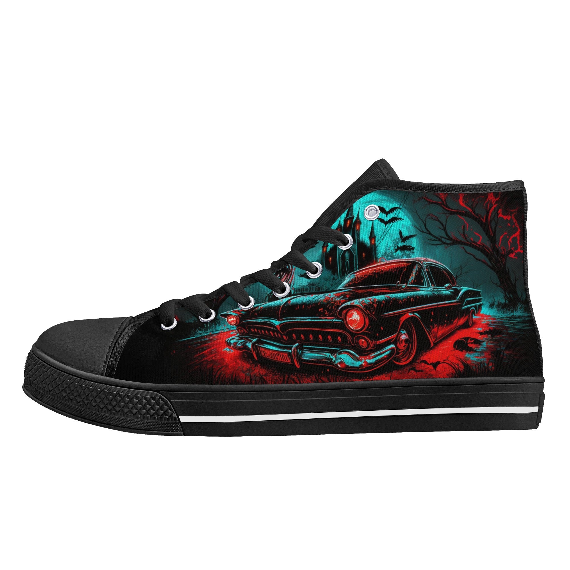 Vampiric Hot Rod Men's Psychobilly High Top Shoes