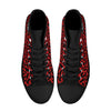 Red  Leopard Animal Print Men's Psychobilly High Top Shoes