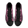 Pink Zebra Animal Print Men's Psychobilly High Top Shoes