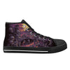 Purple Haunted Scene with Skulls Women's Psychobilly High Top shoes