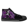 Purple Pinup paint splatter Women's Psychobilly High Top shoes