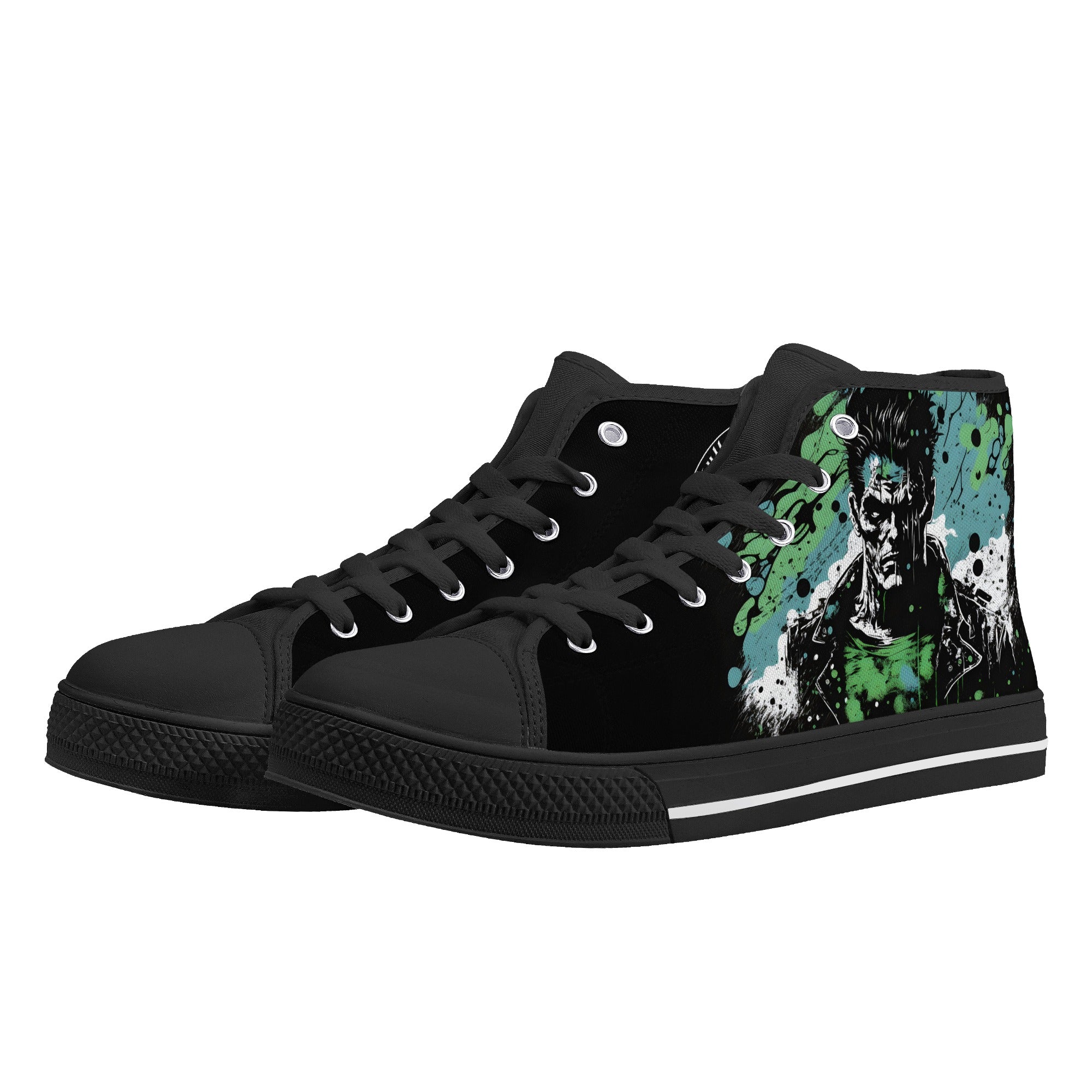 Paint Splatter Mean Greaser Women's Psychobilly High Top shoes