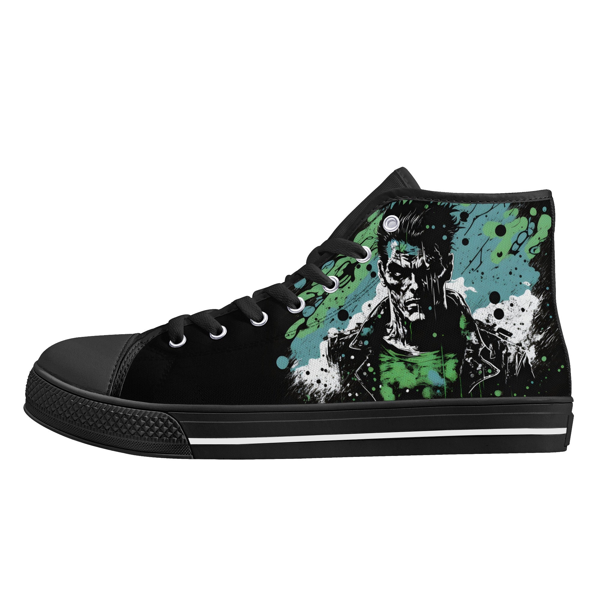 Paint Splatter Mean Greaser Women's Psychobilly High Top shoes