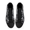 Black and White Skulls tie dye effect Women's Psychobilly High Top shoes