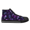 Purple Skulls In Splatter Women's Psychobilly High Top shoes