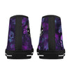 Purple Skulls In Splatter Women's Psychobilly High Top shoes