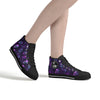 Purple Skulls In Splatter Women's Psychobilly High Top shoes