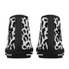 White Leopard Animal Print Women's Psychobilly High Top Shoes