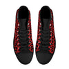 Red Leopard Animal Print Women's Psychobilly High Top Shoes