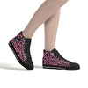 Pink Leopard Animal Print Women's Psychobilly High Top Shoes