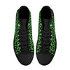 Green Leopard Animal Print Women's Psychobilly High Top Shoes