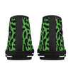 Green Leopard Animal Print Women's Psychobilly High Top Shoes