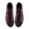 Pink Zebra Animal Print Women's Psychobilly High Top Shoes