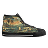 Beach And Boats Classic Hawaiian pattern Men's Psychobilly High Top Shoes