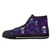 Light and Dark Purple Hawaiian and skulls Men's Psychobilly High Top Shoes