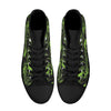 Black and Green Hawaiian Skulls Men's Psychobilly High Top Shoes