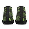 Black and Green Hawaiian Skulls Men's Psychobilly High Top Shoes