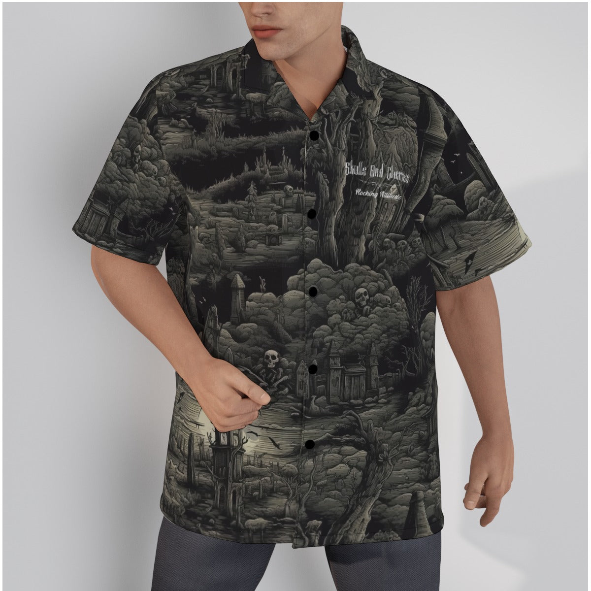 Haunted Cemetery Psychobilly Hawaiian Shirt