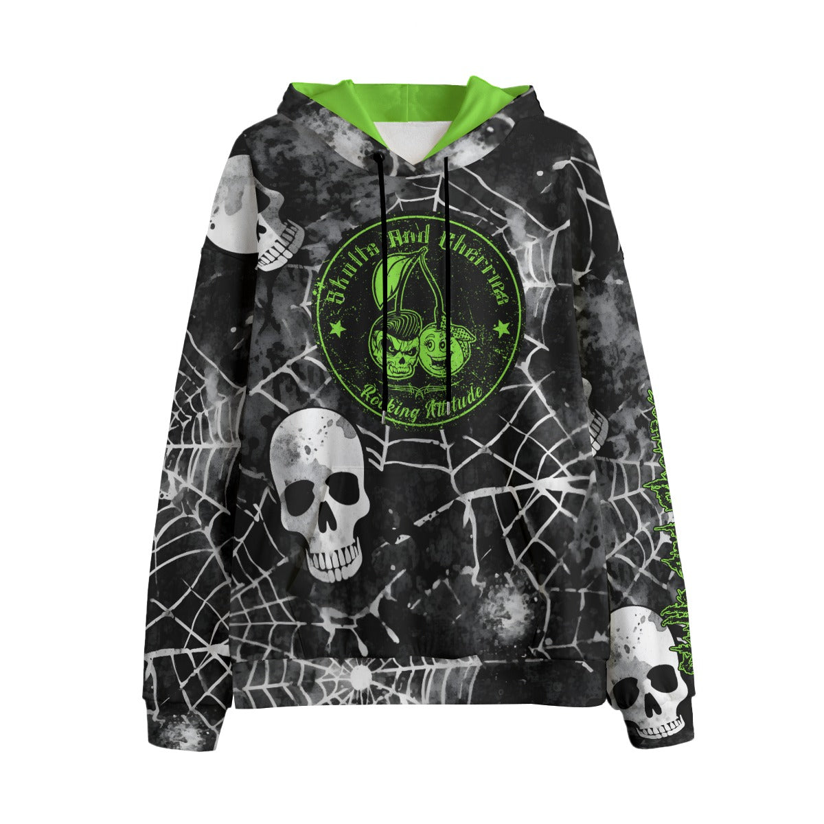 Crypt Dweller Green Highlights Unisex Fleece Pullover Hoodie