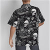 Black and White Hawaiian and Skulls 2 Psychobilly Hawaiian Shirt