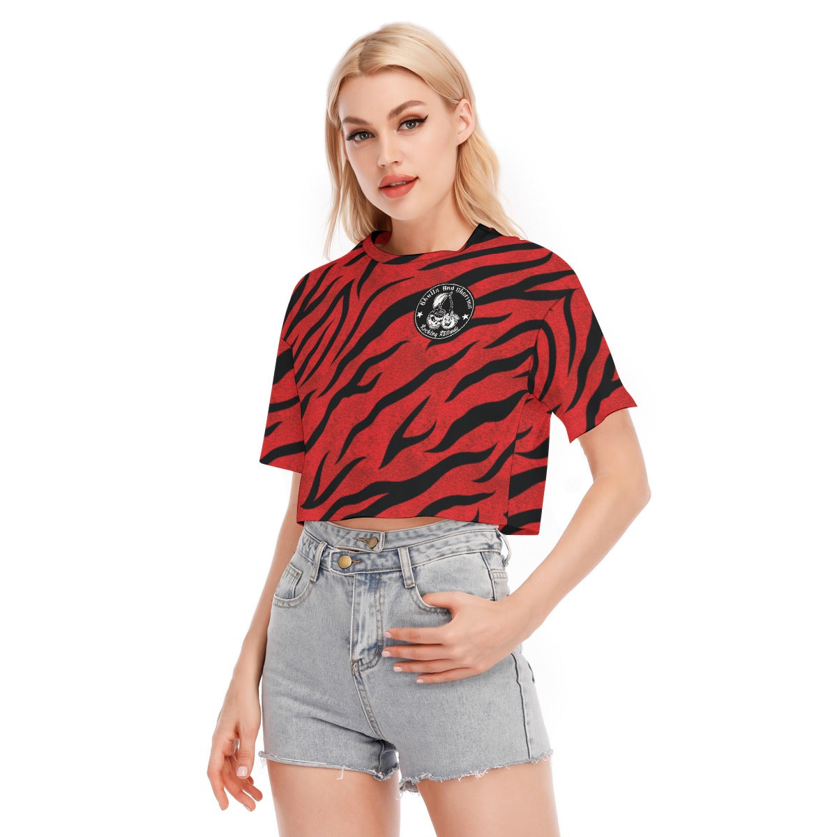 Red Zebra Crop Top