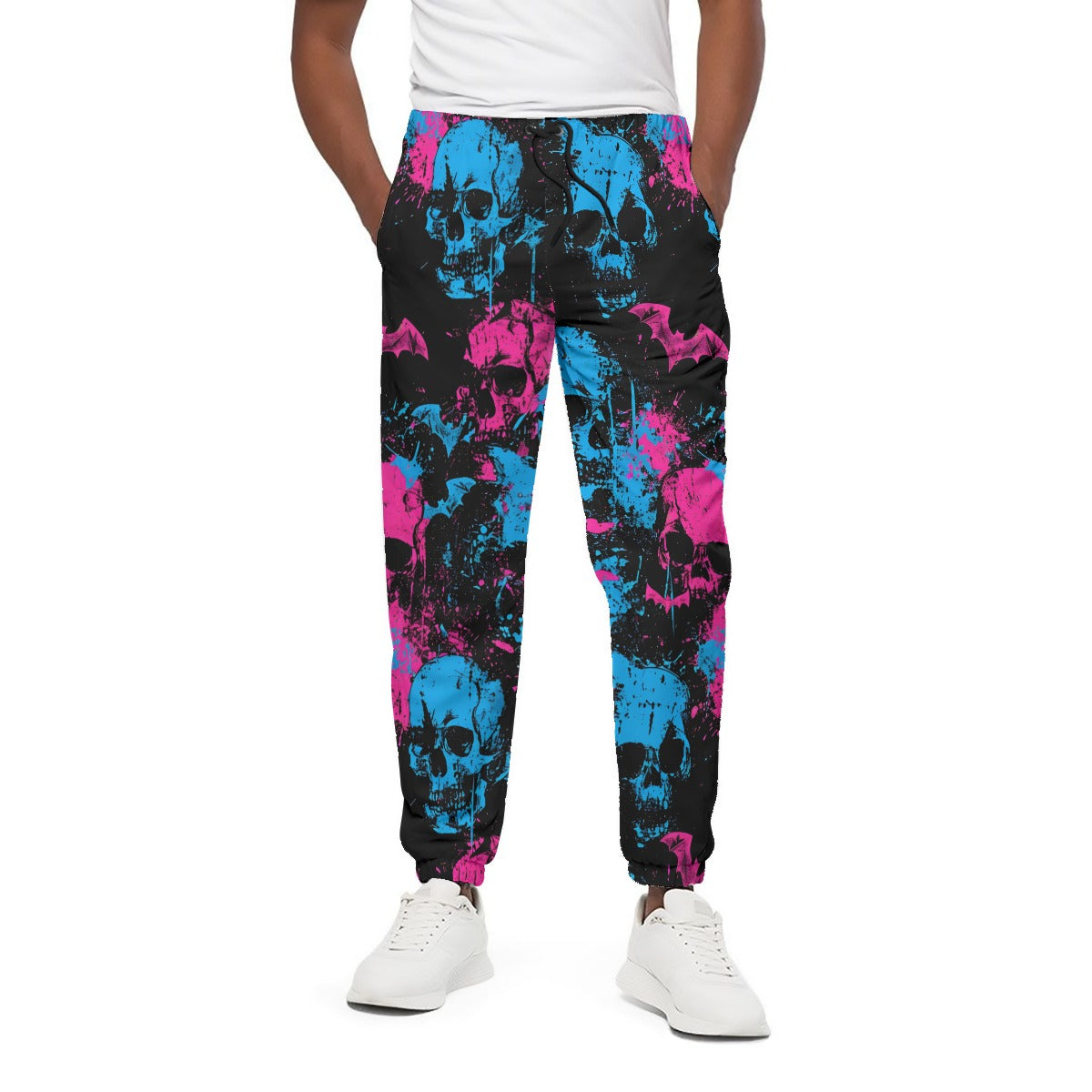 Pastel Abstract Skulls Unisex Joggers 100% Cotton