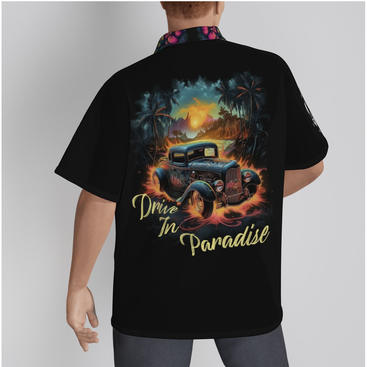 'Drive in Paradise' Cool Psychobilly Hawaiian Shirt