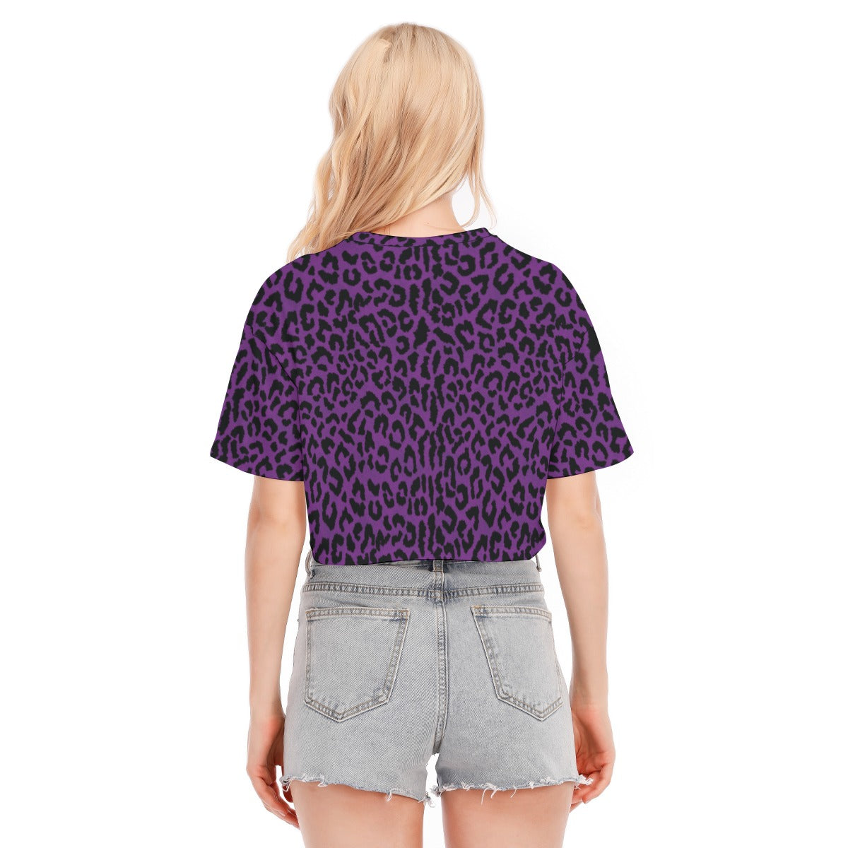 Purple Leopard Crop Top