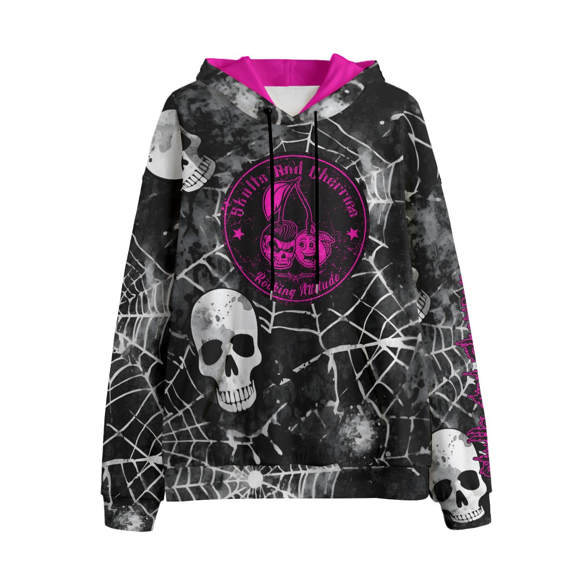 Crypt Dweller Pink Highlights Unisex Fleece Pullover Hoodie