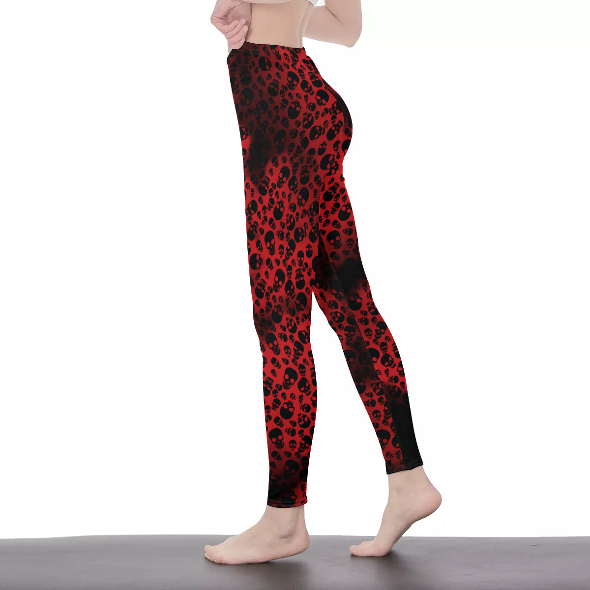 Red Foggy Skulls  Casual Leggings