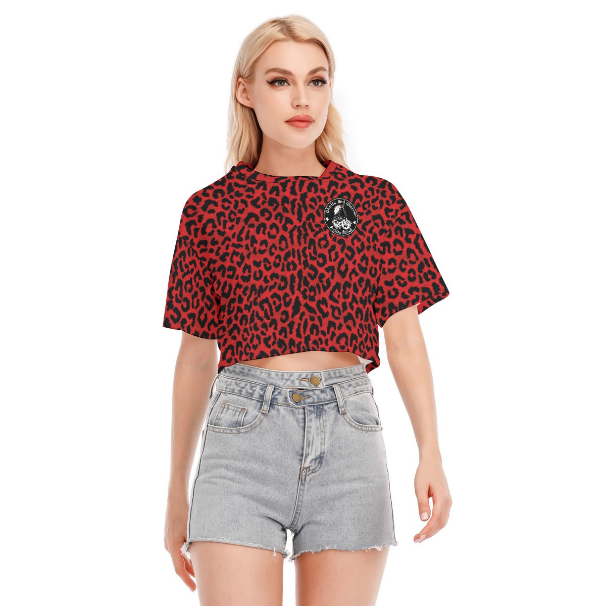 Red Leopard Crop Top