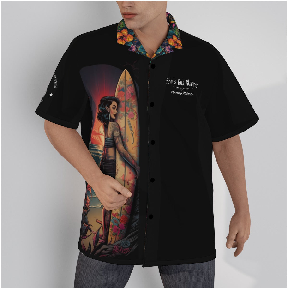 'Drive in Paradise' Cool Psychobilly Hawaiian Shirt