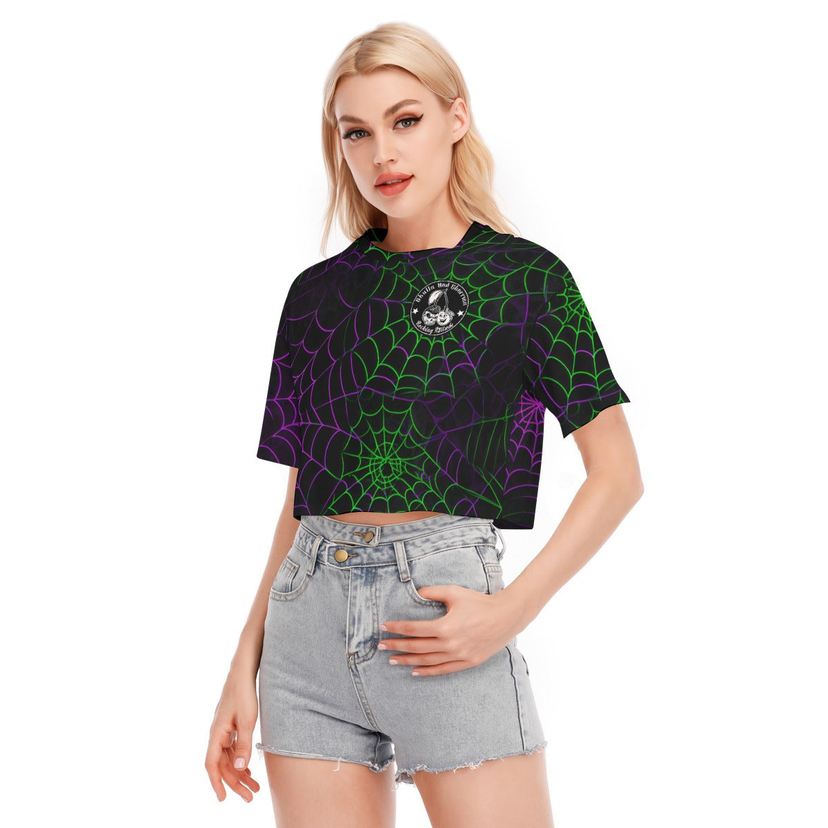 Punky Webs Cropped T-shirt