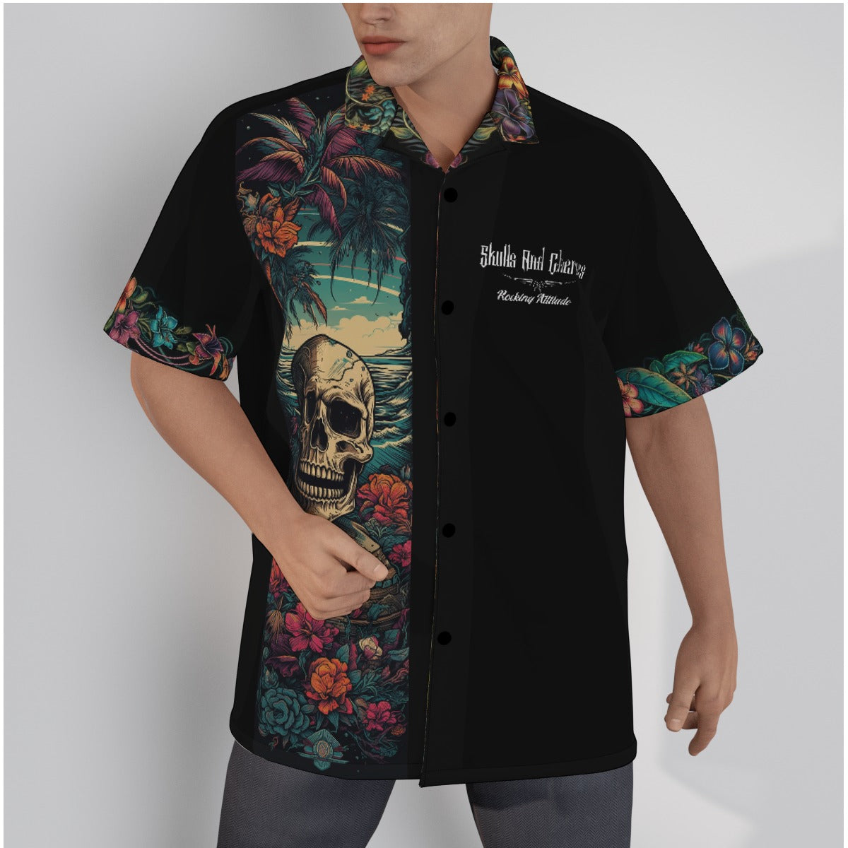 Skulls and Cocktails Hawaiian Shirt