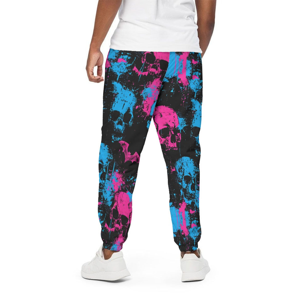 Pastel Abstract Skulls Unisex Joggers 100% Cotton