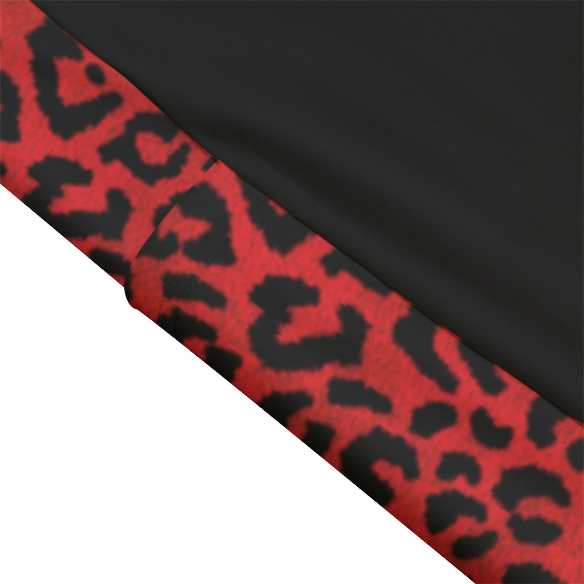 Red Leopard High Waist Leggings With Side Pocket