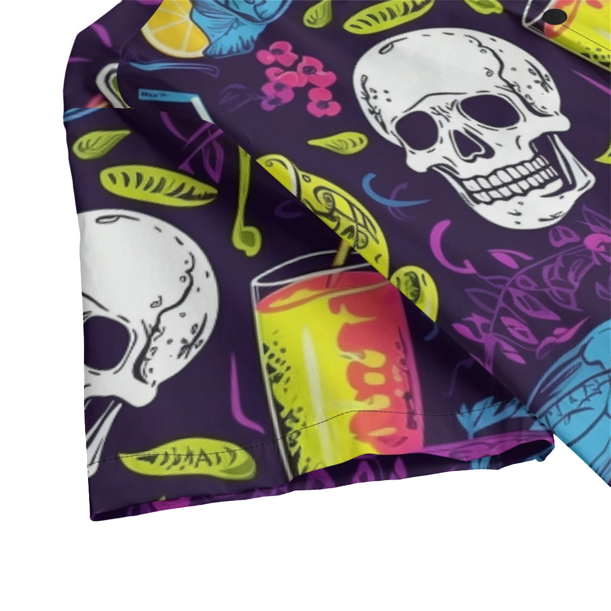 Colored Party Skulls And Cocktails Hawaiian Shirt