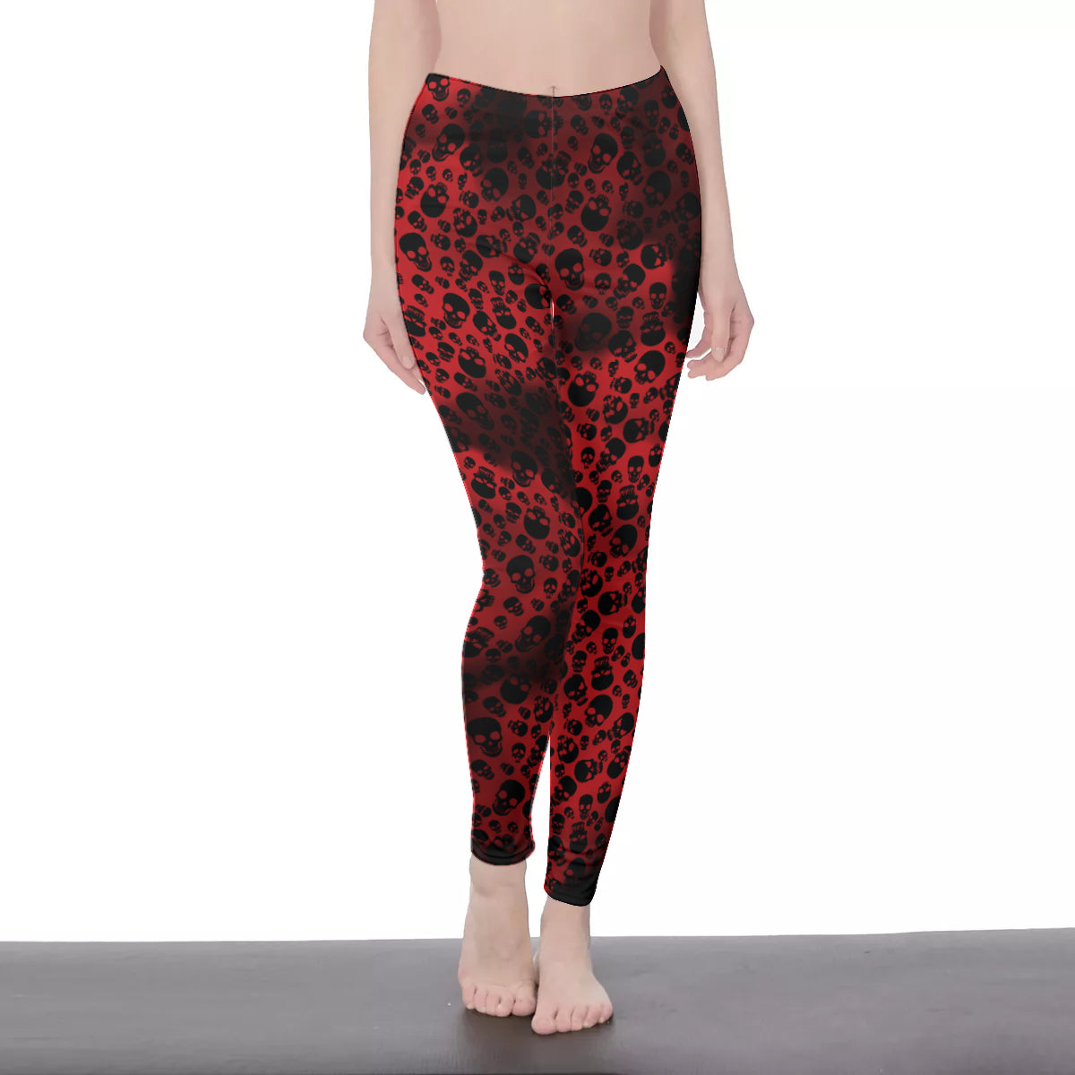 Red Foggy Skulls  Casual Leggings